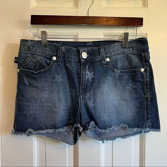 Rock & Republic star jean shorts - Picture 1 of 6
